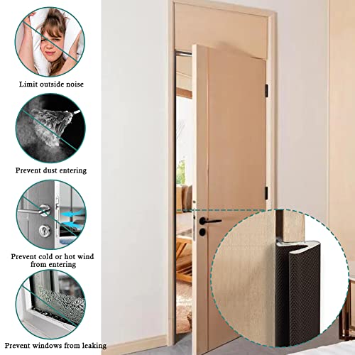 LSGCQ Kerf Weather Stripping for Door Seal Strip, 26 Ft, Brown - color: Brown, size: 26 Ft