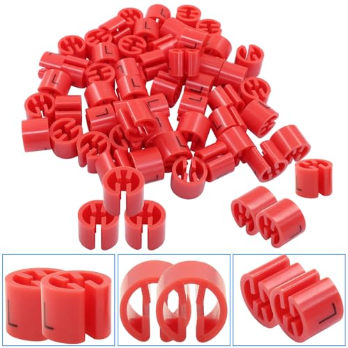 Clothes Hanger Marker, Red, L Size, 100Pcs - color: Red-l