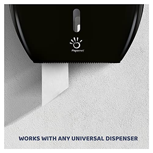 Papernet Jumbo Roll Toilet Tissue | Compatible with Universal Dispenser | 8 Rolls 2 ply 700’ x 3.4’