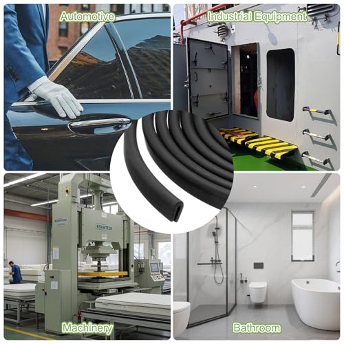 PATIKIL Rubber Edge Trim 13.1ft x 7mm x 16mm Fit for 4mm Edge Black - size: Fit for 4" x 13.1ft x 7mm x 16mm