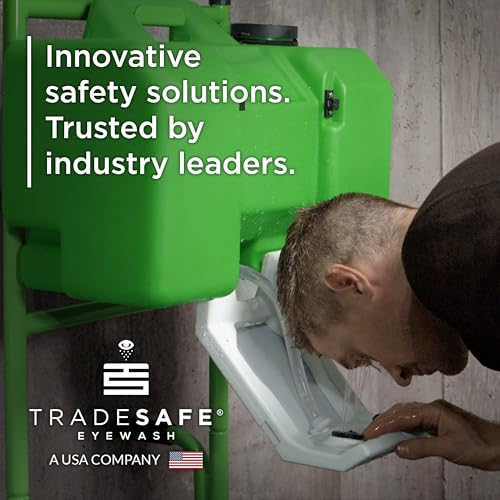 TRADESAFE Portable Eye Wash Station OSHA Approved, 8 Gallon, Cart and Bin - style: With Cart & Bin
