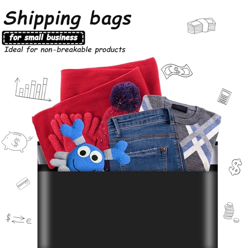 JinRuiKJ Poly Mailers 6x9 Inch, 100 Pcs Shipping Bags, Black - color: Black, size: 6*9inch 100pcs