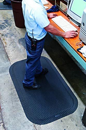 M+A Matting - 422000046 Hog Heaven Ergonomic Industrial-Grade Anti-Fatigue Mat 7/8" 6' Length x 4' Width x Black by - size: 72"L x 4"W x 0.9"Th, style: Hog Heaven