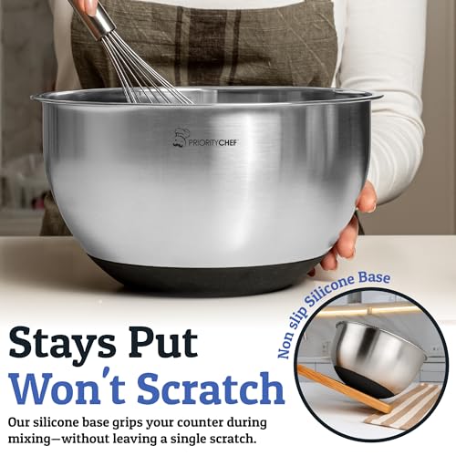28pc Stainless Steel Mixing Bowls with Lids Set, 1.5-5 Qt, Black - color: Black