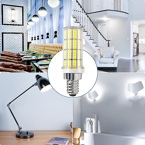 RIUVAO 4 Pack E12 Led Bulb 200w Equivalent Chandelier Light Bulbs Bright E12 LEDs Candelabra Bulb 5000k Daylight White 2500lm Led Light Bulb for Chandeliers, Ceiling Fan, Pendant, Wall sconces - color: Yellow