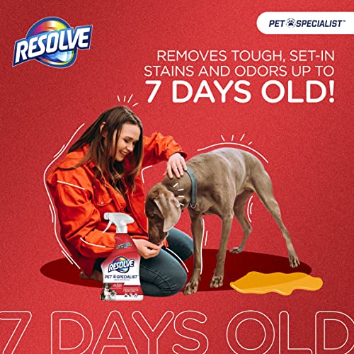 Resolve Pet Specialist Carpet Cleaner, Stain Remover and Odor eliminator trigger, Floor and Upholstery Cleaner, 32 oz (Packaging may Vary) - size: 32 Fl Oz (Pack of 1)
