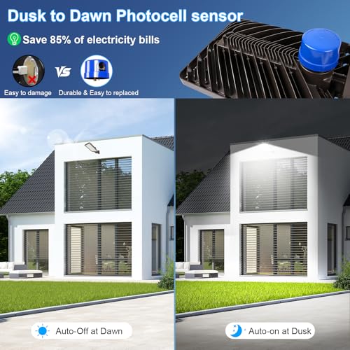 350W LED Parking Lot Light, 52500LM 5000K Dusk to Dawn Wall Mount - size: 350W/1Pack