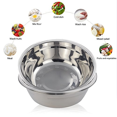 Stainless Steel Mixing Bowls, Metal Mixing Bowls Set, Set of 4