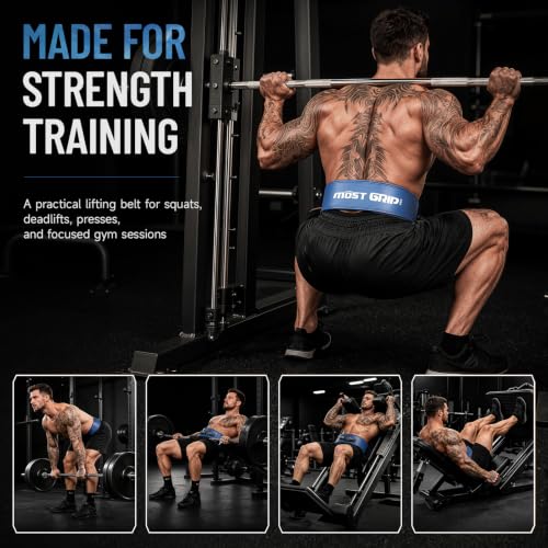10mm Quick Lock Lever Belt Weightlifting for Men Women - color: Blue, size: L(34-40inches)