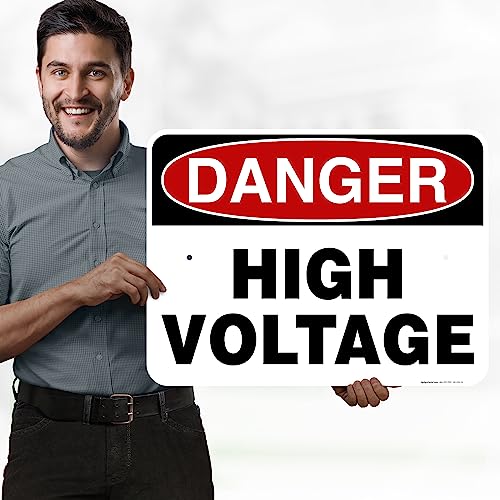 Danger High Voltage Sign, 18x24 Inches, Rust Free .063 Aluminum, Fade - size: 18x24 - Aluminum