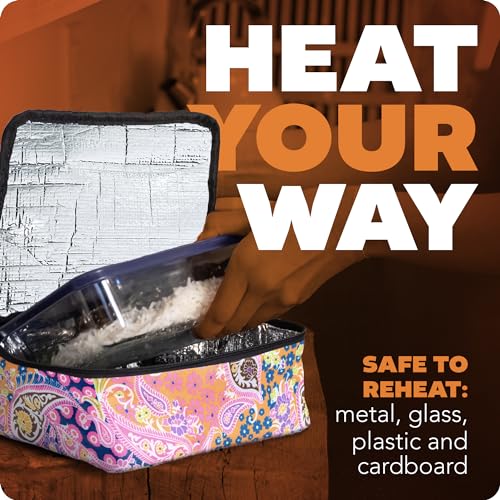 HOTLOGIC Food Warming Tote 12V, Lunch, Paisley - color: Paisley, size: 12V