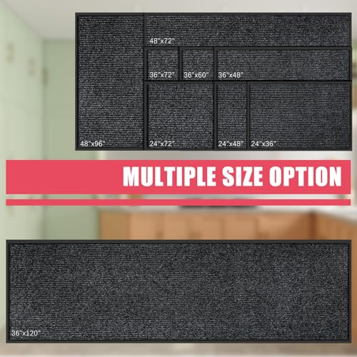 Kuyal Front Door Mat, 3'x4' Indoor Outdoor Entrance Mat - size: 36" x 48"