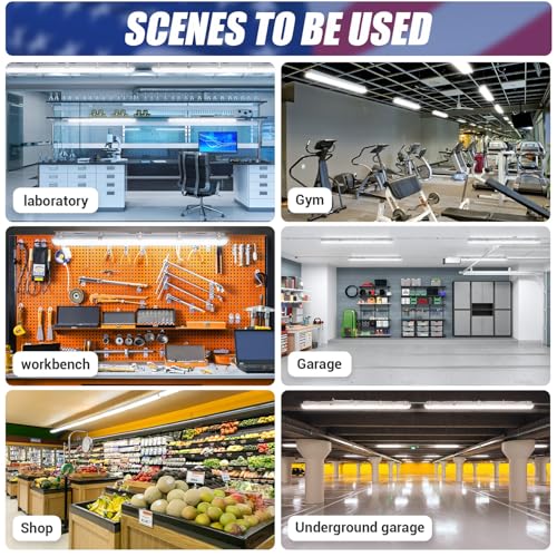 4FT LED Vapor Tight Light 60W/50W/40W,4000K/5000K/6000K CCT,4Pack - size: 4FT (4-Pack)