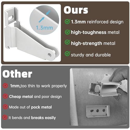 Thickened Storm Door Closer Bracket, Durable Storm Door Replacement Kit - size: 2pack white