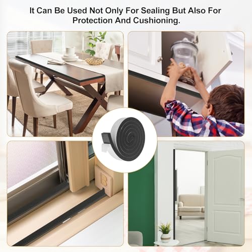 uxcell Weather Stripping Door Seal, 1-9/16" x 1-9/16" (1 Roll, 6.5Ft) - size: 1-9/16" x 1-9/16" (6.5 Ft)