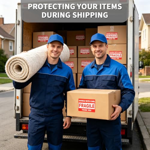 3'' x 5'' Fragile Stickers, 500 Labels/Roll, 2 Rolls - size: 3" x 5" - 2 Rolls