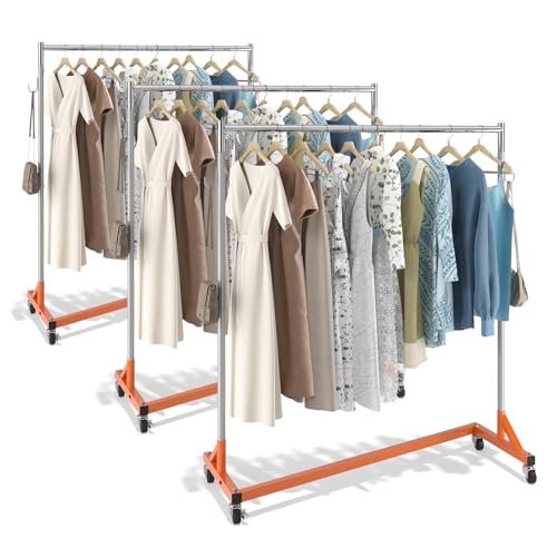 VEVOR Z Rack Industrial Grade Z Base Garment Rack Rolling Sturdy Steel - style: 3 Packs