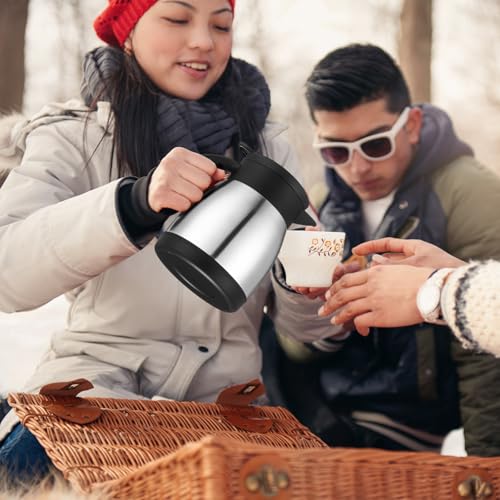Norme 2 Pcs Thermal Coffee Carafe Creamer, Silver, 17 oz - color: Silver, size: 17 oz