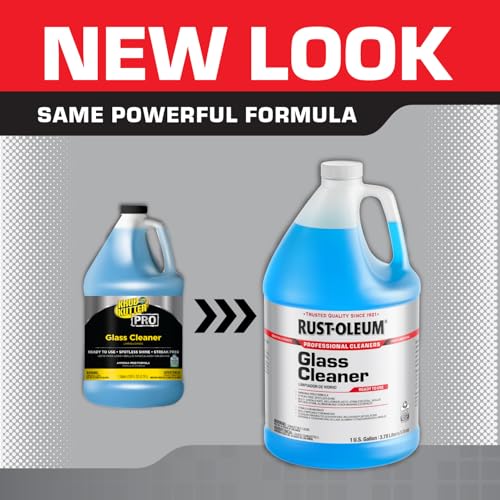 Rust-Oleum Professional Cleaners Glass Cleaner | One Gallon (128oz) | Ready to Use Refill Bottle | Professional Strength | Ammonia Free - size: 128 Fl Oz (Pack of 1)