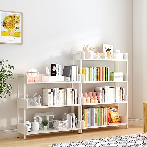 OSCHF Wide Open Shelf Bookcase, 4-Tier, Warm White - color: White, size: 4-Tier