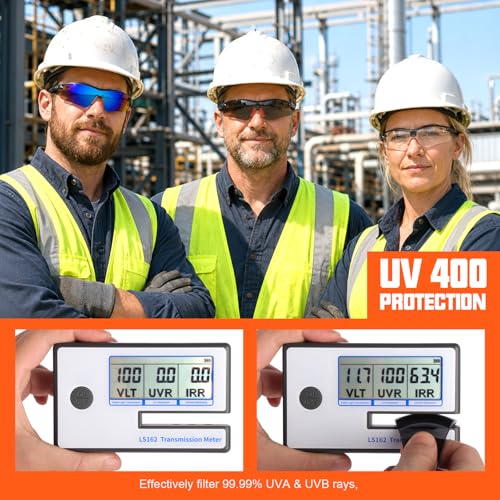 OXG Safety Glasses Bulk for Men Women, ANSI Z87 Safety Glasses UV Protection Protective Eyewear for Construction Woodworking - color: 12p-grey
