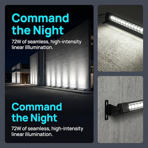 2Pack 72W Wall Washer Light 4FT 4000K 120V IP67 Waterproof Plug-in - color: 4000K-Neutral White, size: 47.2"