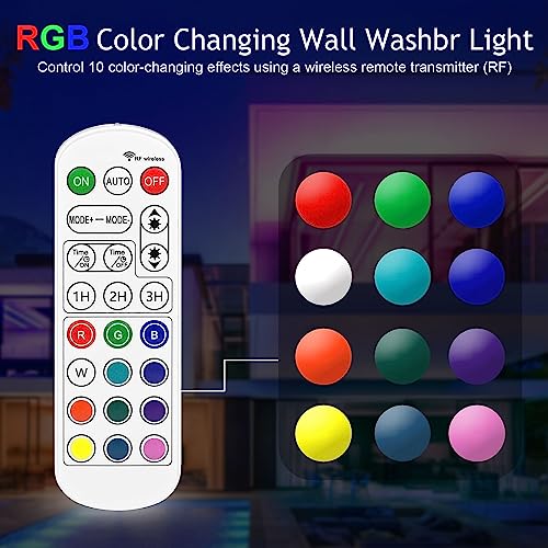 72W Outdoor Wall Washer Light, 48'' Dimmable Color Change RGB LED Wall Washer Light Bar,120V IP67 Waterproof LED Stage Light for Patio Church Landscape Yard Garden 2 Pack - size: RGB 48Inch 2Pack