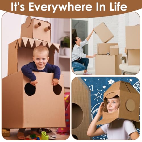 17 x 394 Inch Corrugated Cardboard Roll, Corrugated Paper Single Face - size: 17 x 394 Inch