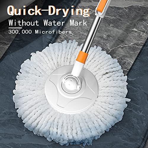 6-Pack Spin Mop Heads Refill Easy Wring Microfiber Replacement - color: Mop Heads