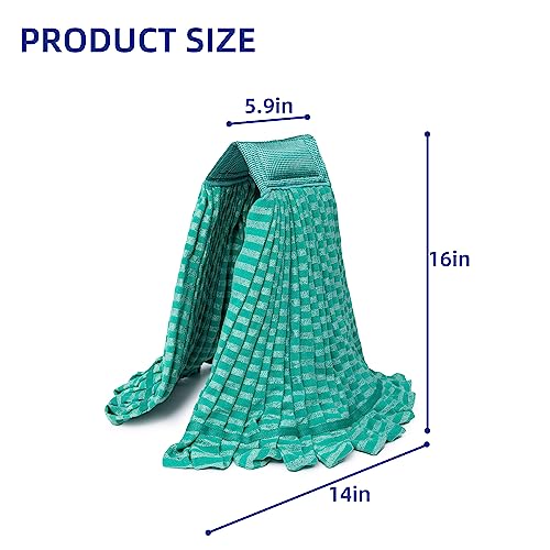 2 Pack Large Microfiber Tube Mop Heads,6 inch,Heavy Duty Mop Head,Highly Absorbent,Commercial Mop Head Replacement,Wet Mop Heads Replacement,for Hardwood, Tile, Laminate Floors,Green - color: Green