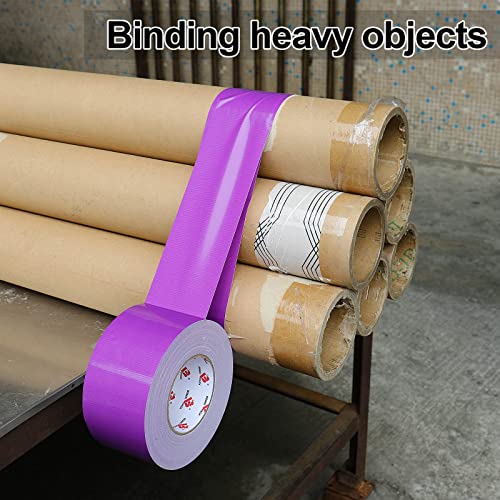 3 Inch Purple Duct Tape Waterproof,Heavy Duty,3 Inch x 60 Yards,9 Mill Thick Industrial Grade Duct Tape Purple,No Residue,Strong,Flexible and All Weather,Professional for Indoor & Outdoor Use - color: purple