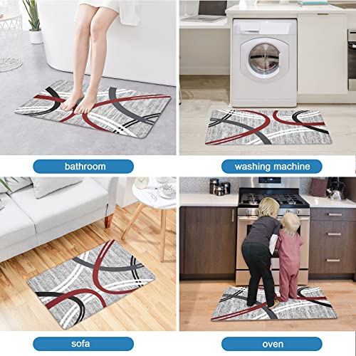 Artnice Kitchen Mats for Floor, Modern Abstract Kitchen Rugs - size: 32"L x 17.5"W x 0.4"Th