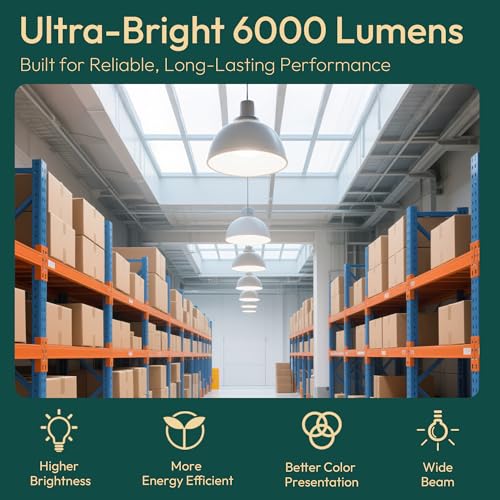 ALAMPEVER ED28 LED Light Bulb 175W HID Equivalent, 6000LM High Brightness, 4000K Cool White, E39 Base, 39W Edison Bulb, Non-dimmable, Ideal for Malls, Side Roads, Workshops, Warehouses - color: 4000k Cool White/6000lm, size: 1 Count (Pack of 1)