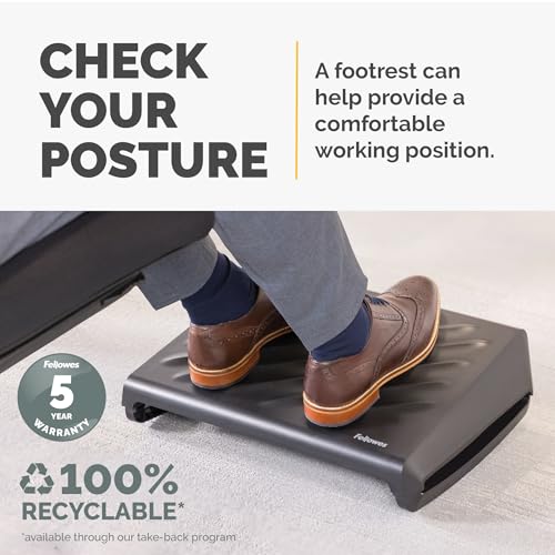 Fellowes Breyta Ergonomic Adjustable Foot Rest Black