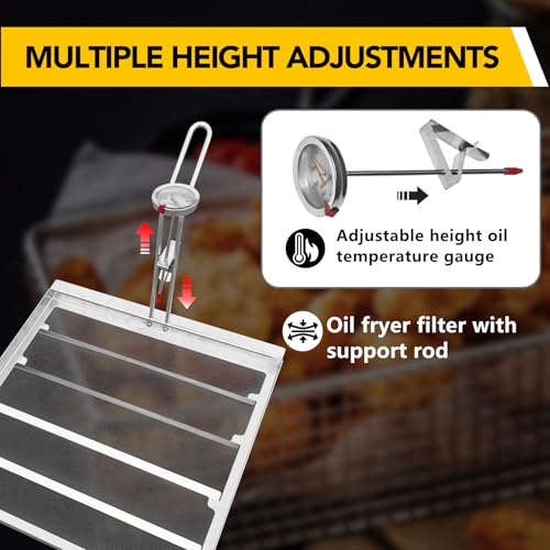 Commercial Deep Fryer Filter–13.75" x 13.6" Stainless Steel 550 Micron - size: 13.75*13.6