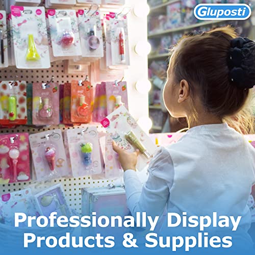 Gluposti 2-Hole Peg Hook Stopper Inventory Control Clips, 500 Peg Stoppers - size: 500 Pack