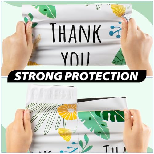 Oududianzi Poly Mailers 10x13, 100PCS Shipping Bags, Mailing Bags, Packaging Bags, Mailers Poly Bags, Polymailer Packaging Bags for Small Bussiness - color: Big leaves, size: 10x13 - 100Pack