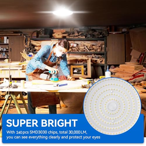 UFO Led High Bay Light 200W, 30000LM 5000K Shop Lights, 10pack