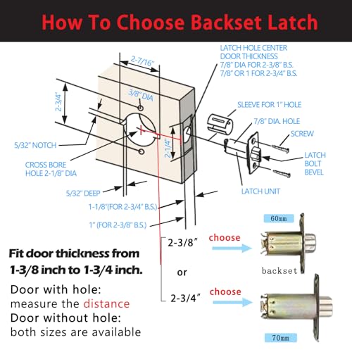 Hospital Storeroom Door Handle Lock Set with Satin Chrome 26D Finish and Heavy Duty Grade 2 Handle Lever,GRD2-74ST-1P - size: STOREROOM(2-3/4 IN Backset)