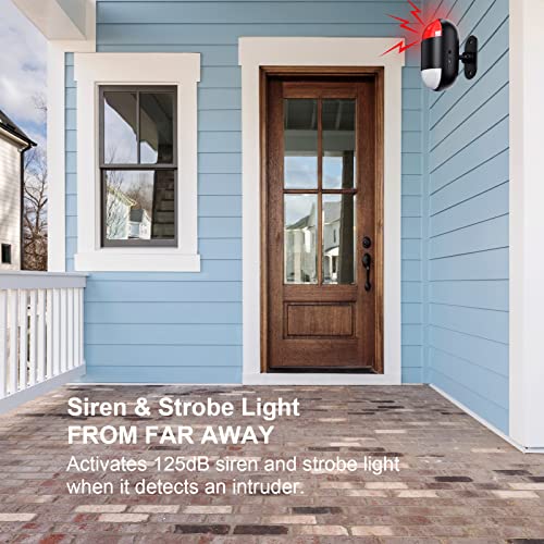 Wireless Motion Sensor Alarm Indoor:Battery Operated Detector with Siren