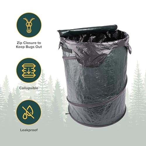 Coghlan's Pop-Up Lightweight Trash Can – Collapsible Waste Bin for Camping, RV, Outdoor Events, and Travel – Durable, Compact, and Easy to Store – 29.5 Gallon - color: Trash Can - 29.5 Gallon