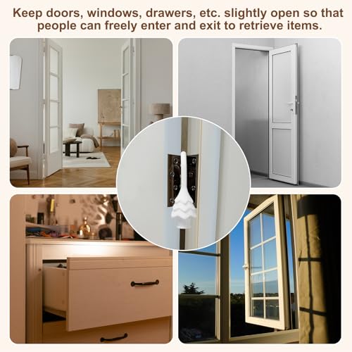 uxcell 4 Pcs Silicone Door Pinch Guard, Hanging Finger Pinch Guard, White - color: White