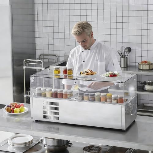 Refrigerated Condiment Station 130W 304SS - size: Medium