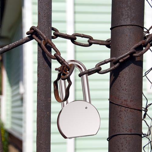 2 Pack 65mm Heavy Duty Padlocks, Chrome Long Shackle, Keyed Alike - size: 2 Pack