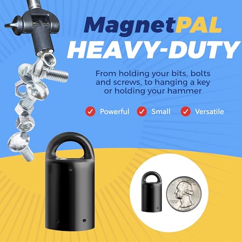 MagnetPal 6 Pack Heavy-Duty Neodymium Anti-Rust Magnet, Best for Magnetic Stud Finder/Key Organizer/Indoor and Outdoor Multi Uses, Gray with Key Ring - color: Gray, size: 6 Pack