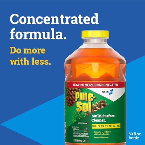 Pine-Sol CloroxPro Multi-Surface Cleaner, Original Pine, 80 fl. oz., 3 Pack - size: 80 Fl Oz (Pack of 3)
