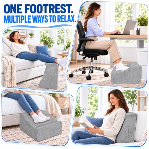 Under Desk Foot Rest, Foot Stool Under Desk - color: Light Gray