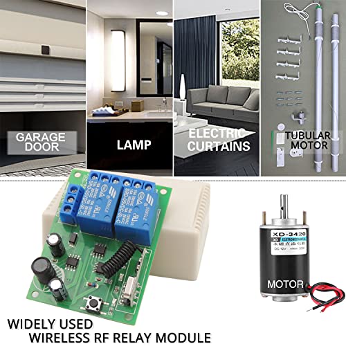 DieseRC 433Mhz Universal Wireless Remote Control Switch Secure Radio Frequency DC 6V 12V 24V 30V 10A 2 Channels Relay Receiver Board and 2 Transmitters with 4 Keys - color: 4 Buttons