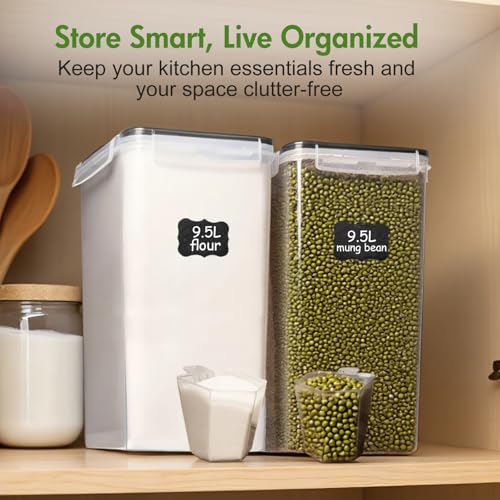 ALSO GO 2 PC Large Airtight Food Storage Containers with Lids, 9.5L, 321Oz