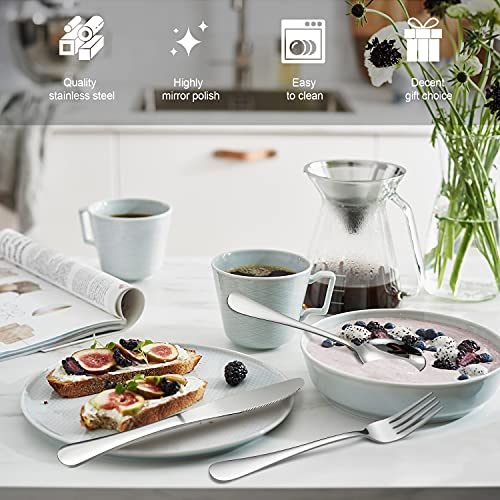 HaWare 68 Pieces Silverware Set with Serving Utensils, Service for 12 - size: 68 Pieces
